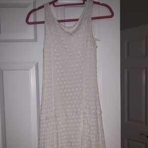 White eyelet mini dress